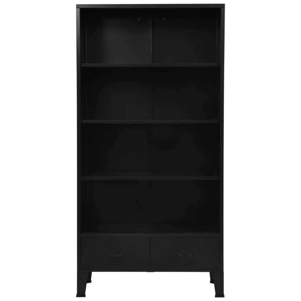 procyon_industrial_black_steel_bookshelf_with_drawers_4