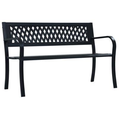 gracrux_lattice_black_steel_garden_bench_1
