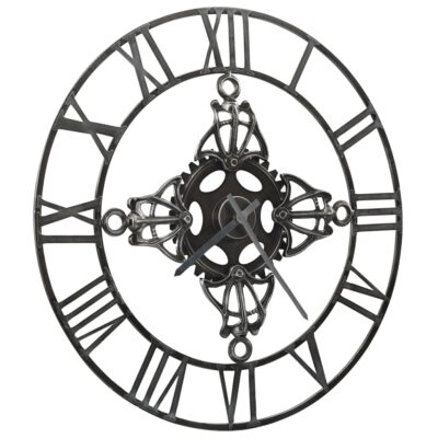 kuma_antique_wall_clock_silver_78_cm_metal_1