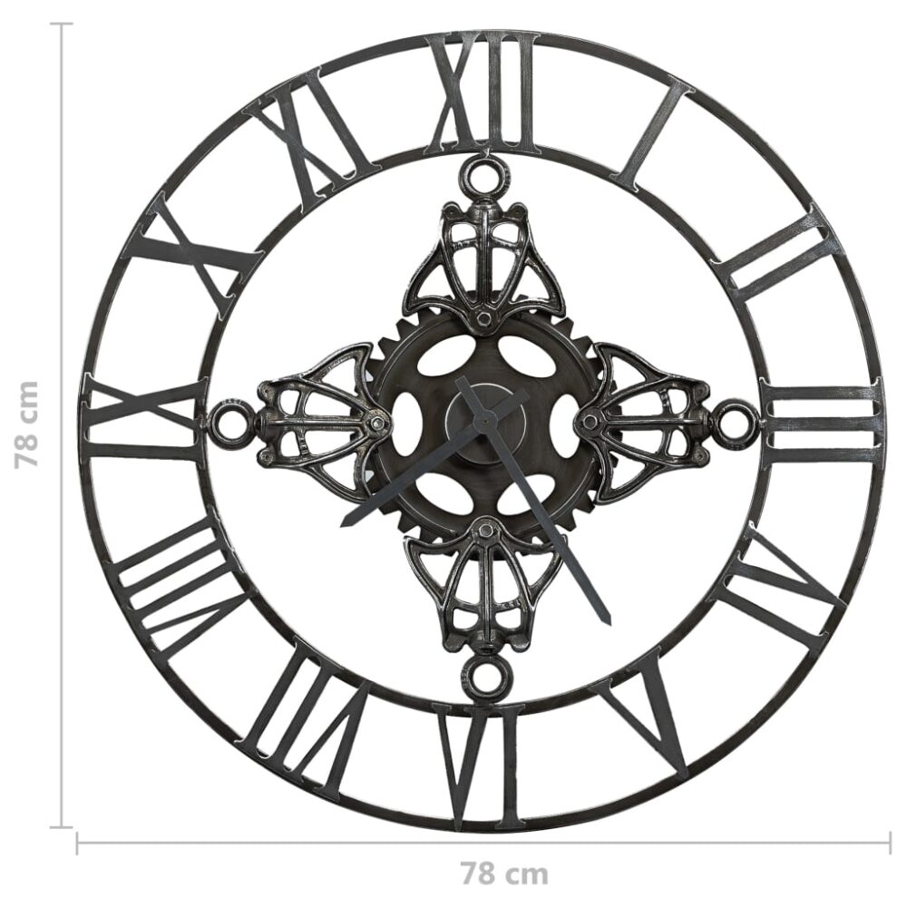 kuma_antique_wall_clock_silver_78_cm_metal_6