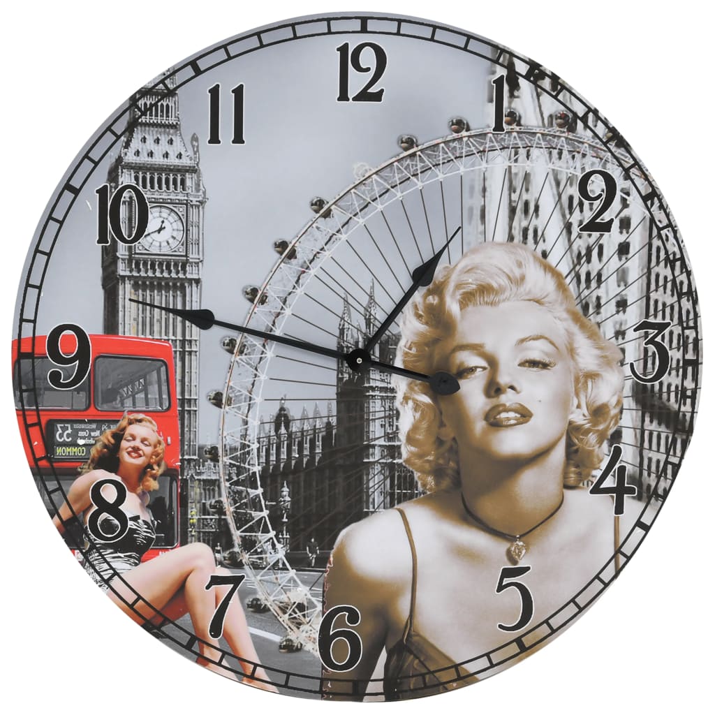 Furud Vintage Wall Clock Marilyn Monroe 60 cm