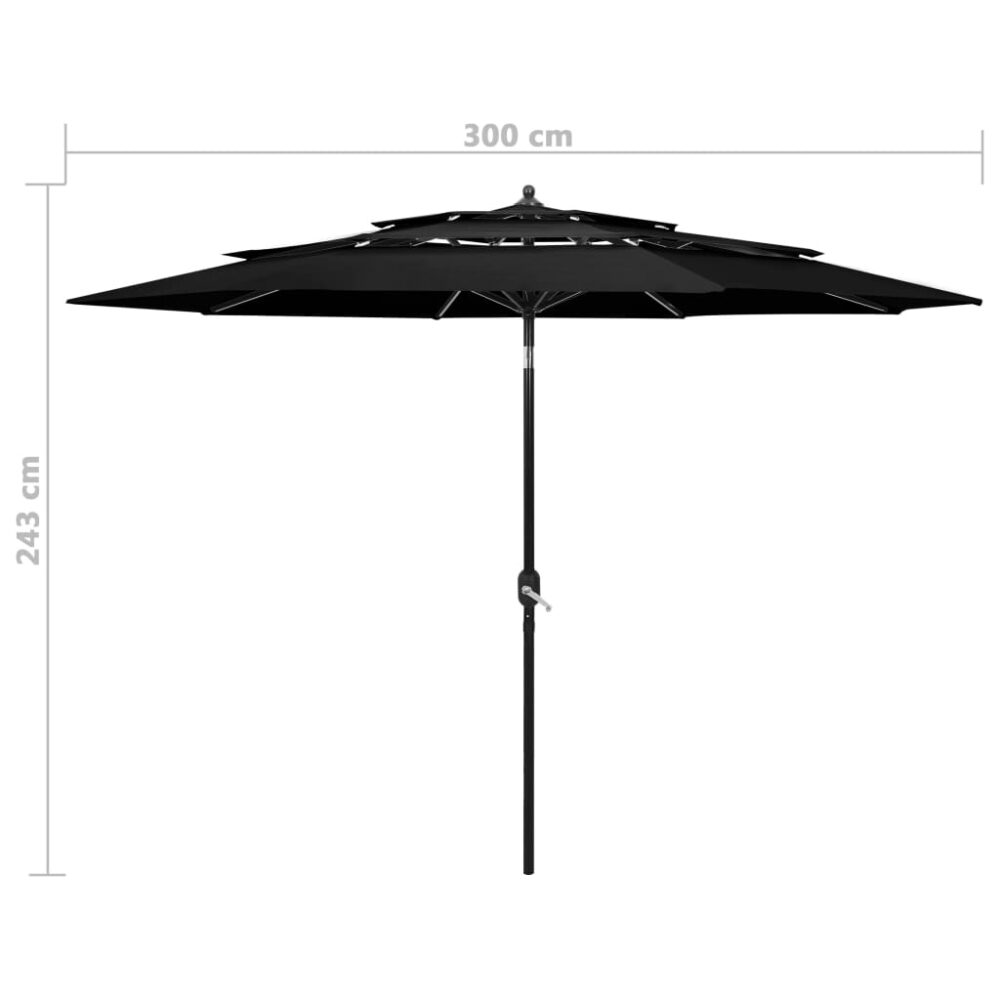 heze_black_3-tier_parasol_with_aluminium_pole_-_3_meters_8