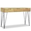 dulfim_console_table_3_drawers_solid_teak_wood_wrought_iron_legs_2