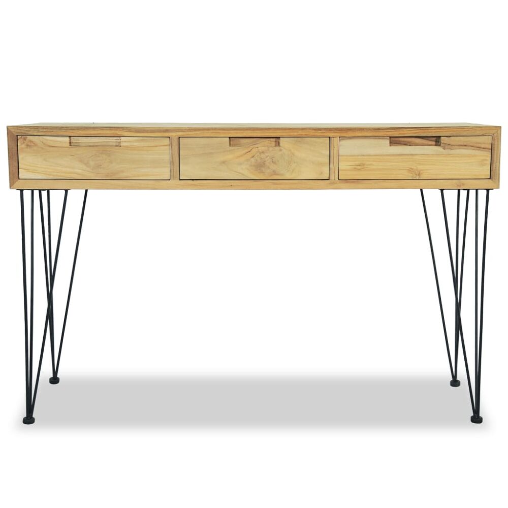 dulfim_console_table_3_drawers_solid_teak_wood_wrought_iron_legs_3