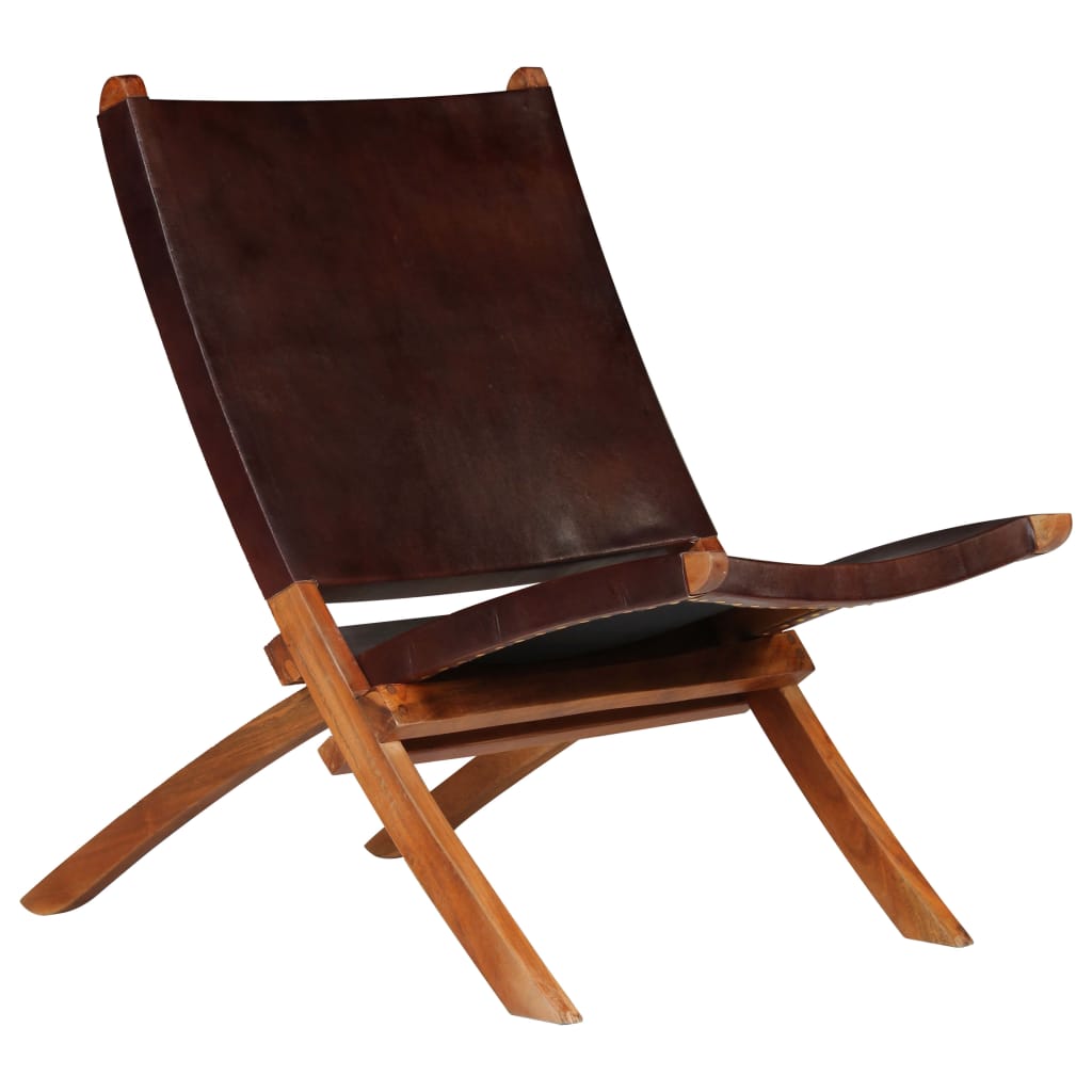 Foldable discount leather chair
