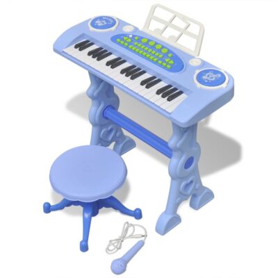 heze_kids'_playroom_toy_keyboard_with_stool_and_microphone_37-keys_blue_1