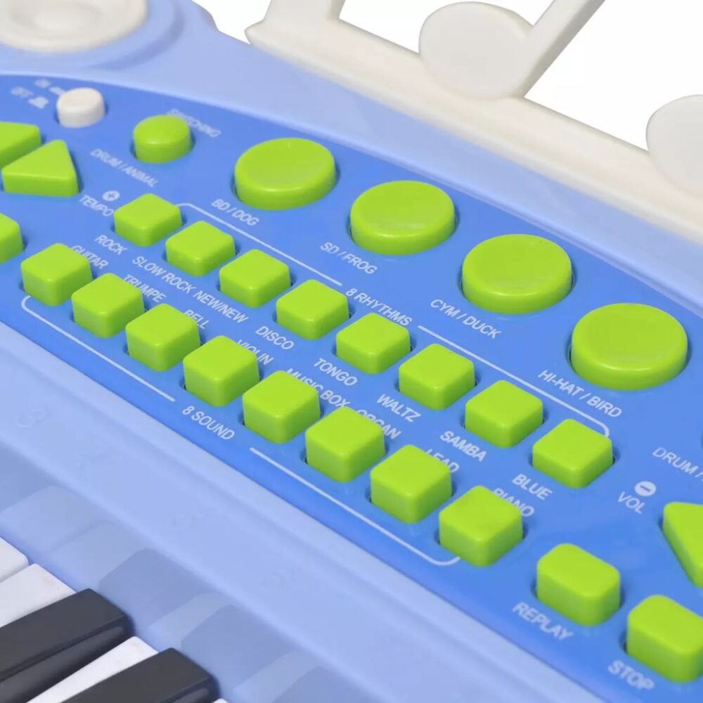 heze_kids'_playroom_toy_keyboard_with_stool_and_microphone_37-keys_blue_5