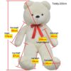 tegmen_cuddly_plush_toy_white_teddy_bear_xxl_5