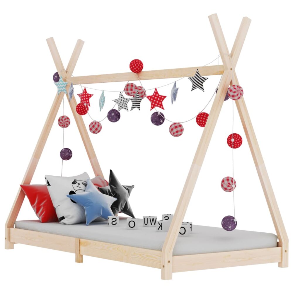 capella_kids_bed_solid_pine_wood_frame_tipi_style_1