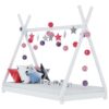 capella_kids_bed_solid_pine_wood_frame_tipi_style_white_1