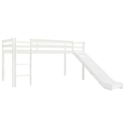 kajam_children's_loft_simple_bed_frame_design_with_slide_&_ladder_pinewood_1