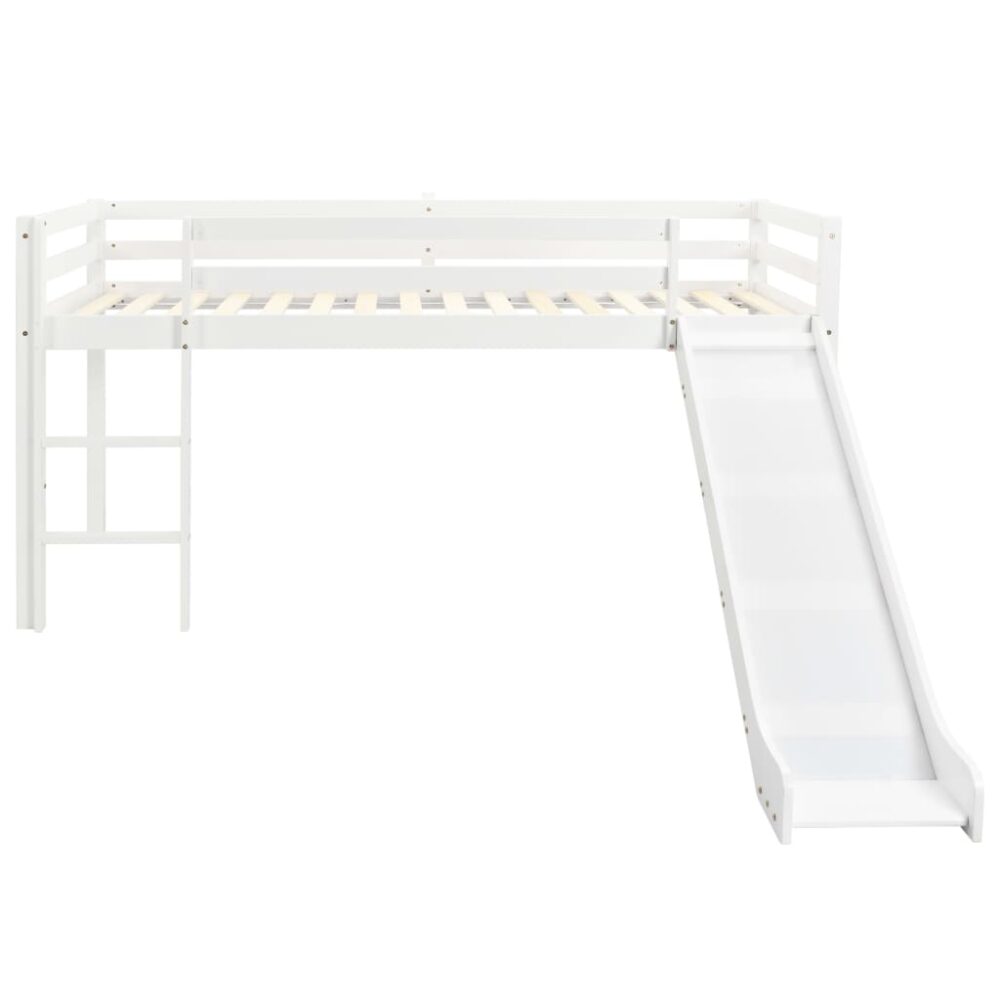 kajam_children's_loft_simple_bed_frame_design_with_slide_&_ladder_pinewood_2