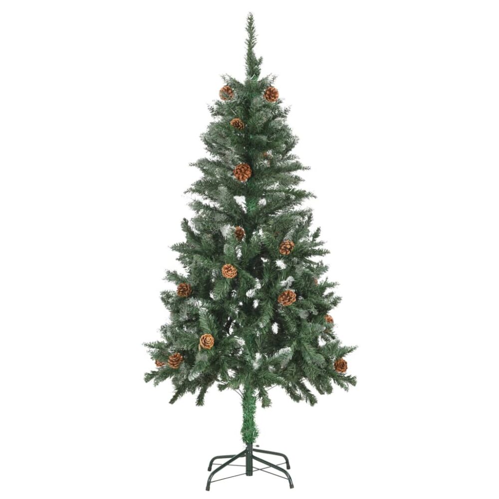 furud_artificial_christmas_tree_with_pine_cones_in_green_and_white_glitter_tips_3