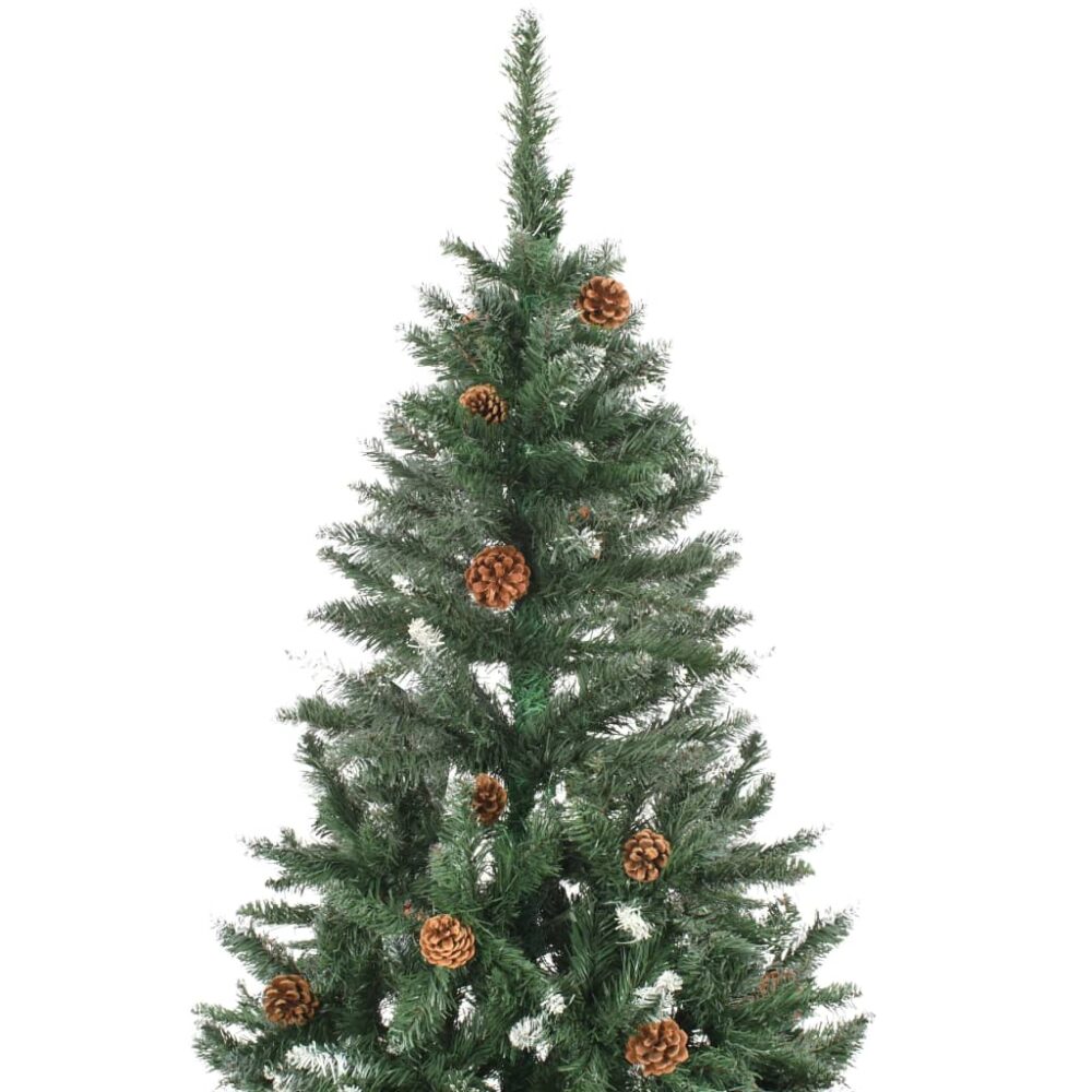 furud_artificial_christmas_tree_with_pine_cones_in_green_and_white_glitter_tips_4