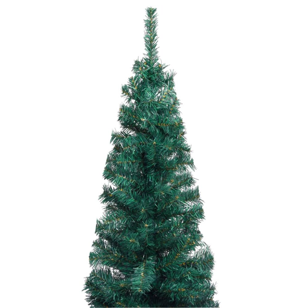 tegmen_slim_artificial_christmas_tree_with_steal_stand_in_green_4