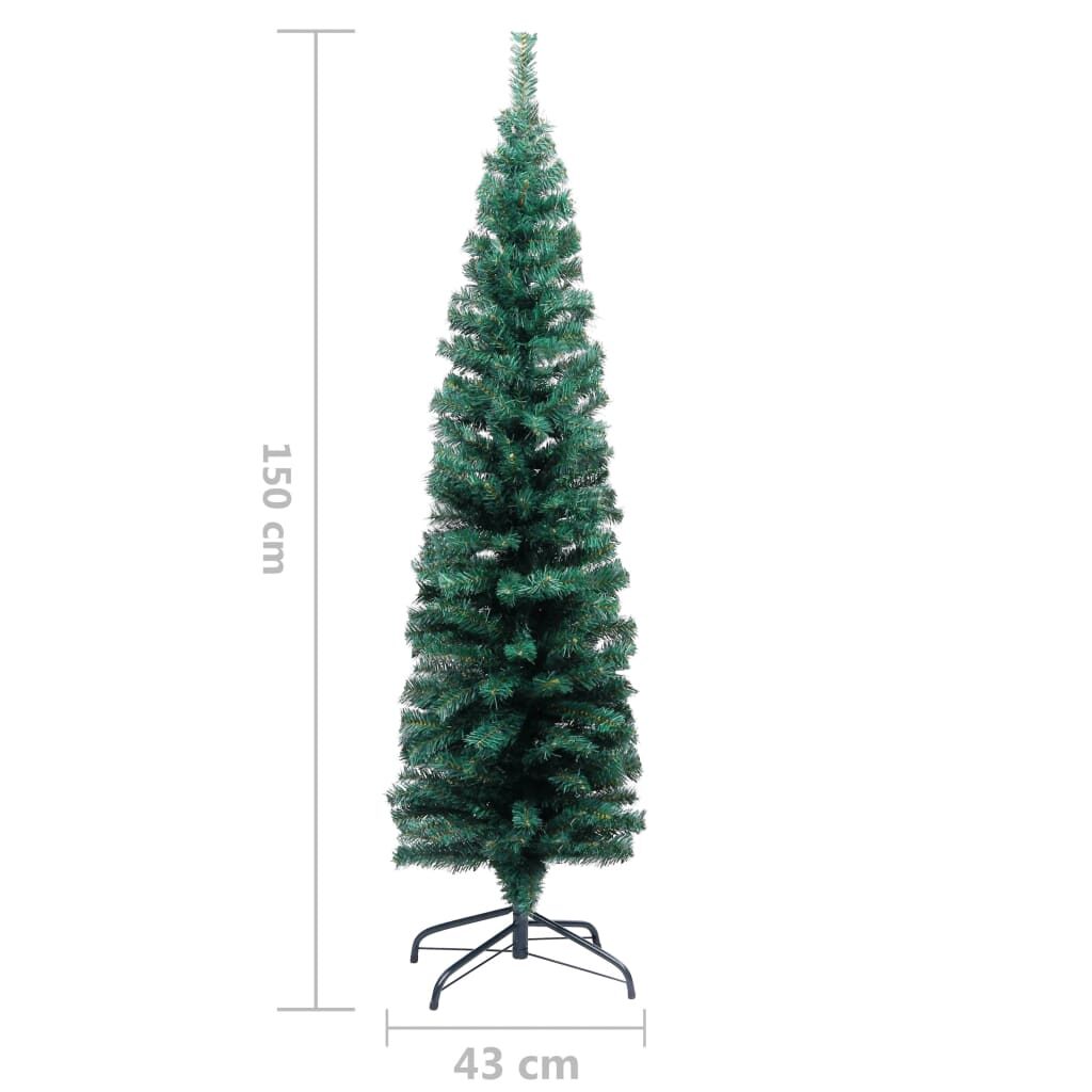 tegmen_slim_artificial_christmas_tree_with_steal_stand_in_green_1