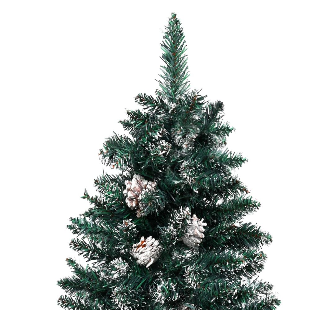hassaleh_slim_christmas_tree_with_real_wood_decorative_pines_and_white_snow_in_green_4