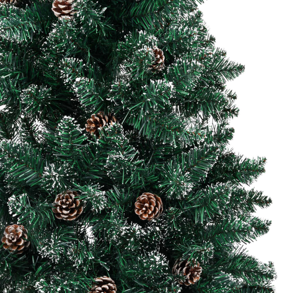 hassaleh_slim_christmas_tree_with_real_wood_decorative_pines_and_white_snow_in_green_5