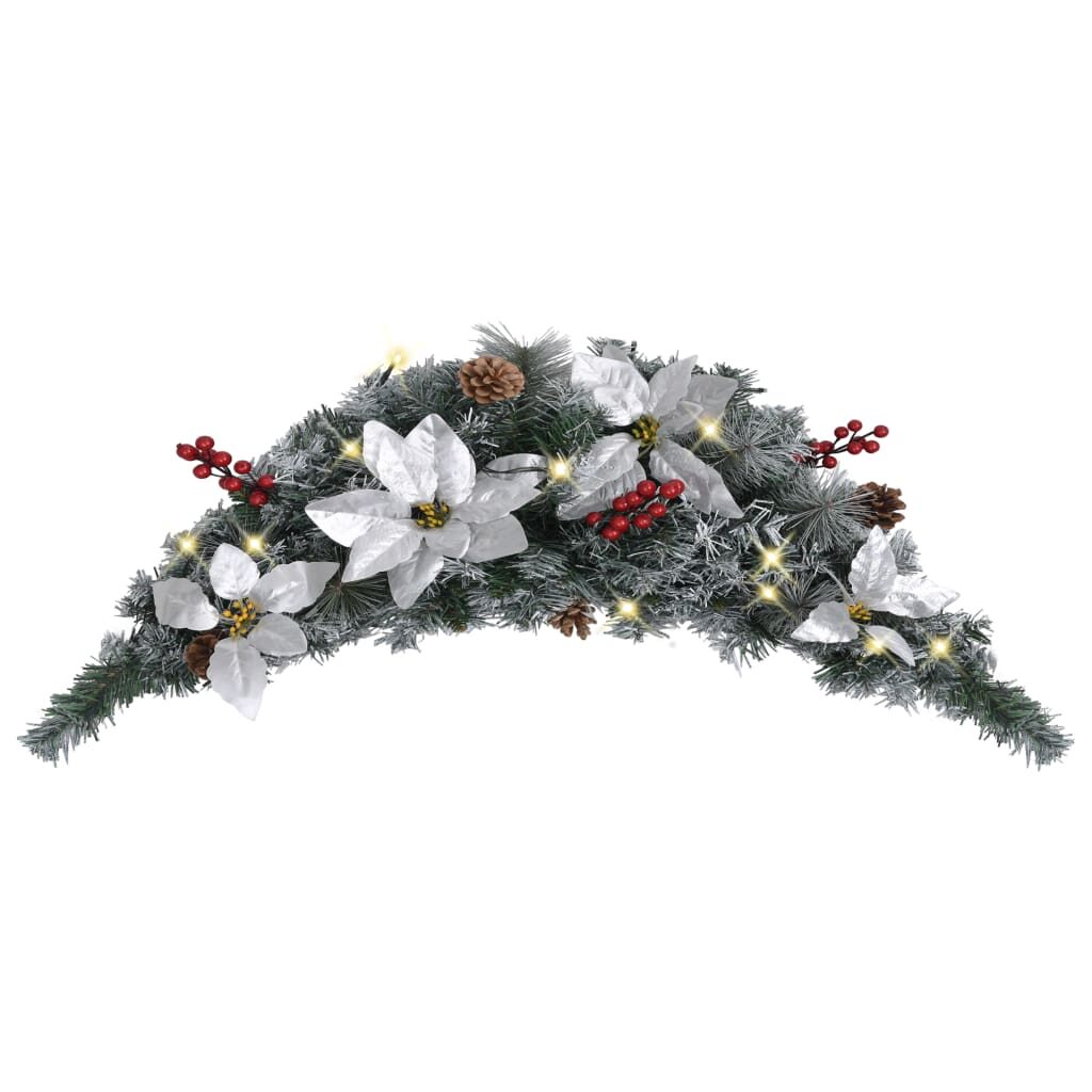 castor_christmas_arch_in_green_with_snow_effect_with_led_lights_and_white_flowers_90_cm_1